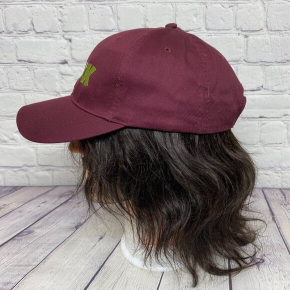The Rock Burgundy Baseball Hat Cap Strap Back Light weight Embroidered - Picture 2 of 8